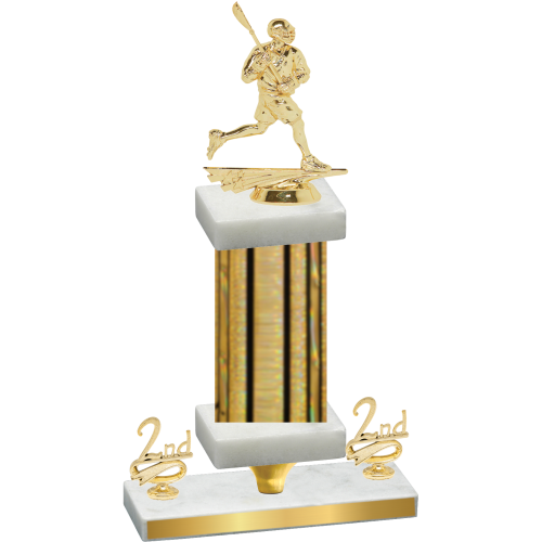 Premium Single Gold Glacier Second Place Lacrosse Trophy