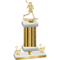 Premium Single Gold Glacier Second Place Lacrosse Trophy