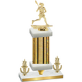 Premium Single Gold Glacier Victory Lacrosse Trophy