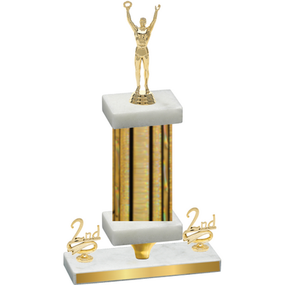 Premium Single Gold Glacier Second Place Victory Trophy