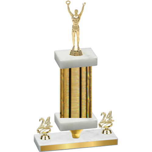 Premium Single Gold Glacier Year Victory Trophy
