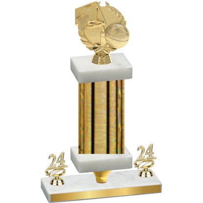 Premium Single Gold Glacier Year Basketball Trophy