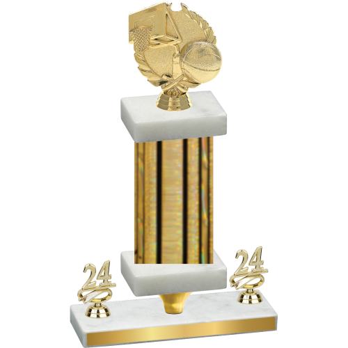 Premium Single Gold Glacier Year Basketball Trophy