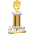 Premium Single Gold Glacier First Place Pickleball Trophy