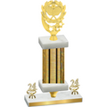 Premium Single Gold Glacier Year Pickleball Trophy