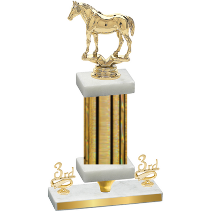 Premium Single Gold Glacier Third Place Horses Trophy