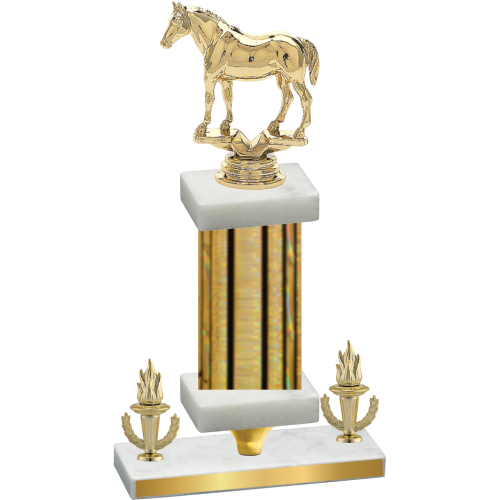 Premium Single Gold Glacier Victory Horses Trophy