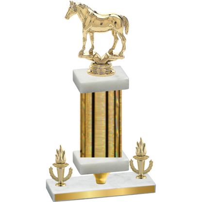 Premium Single Gold Glacier Victory Horses Trophy