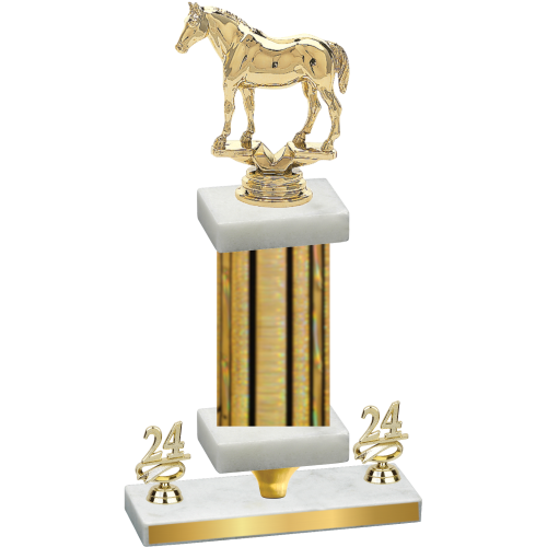 Premium Single Gold Glacier Year Horses Trophy