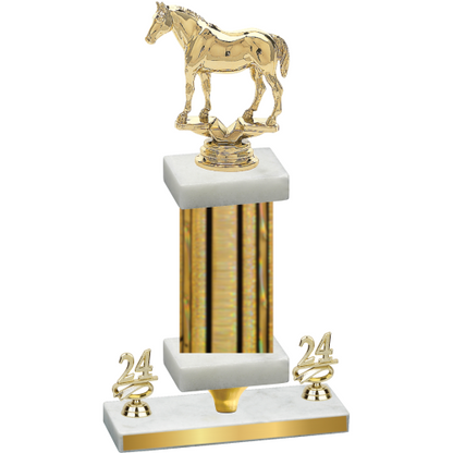 Premium Single Gold Glacier Year Horses Trophy