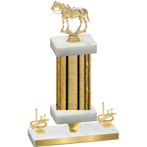 Premium Single Gold Glacier First Place Horses Trophy