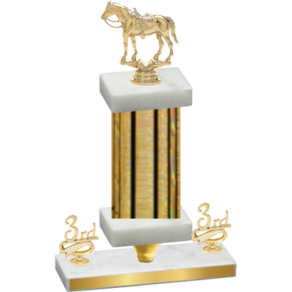 Premium Single Gold Glacier Third Place Horses Trophy