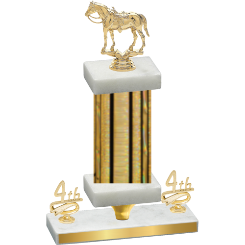 Premium Single Gold Glacier Fourth Place Horses Trophy