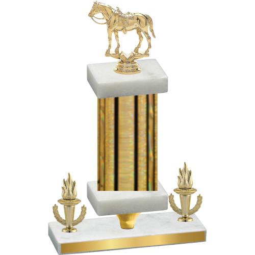 Premium Single Gold Glacier Victory Horses Trophy