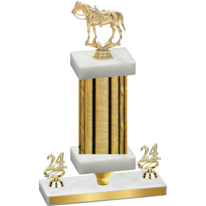 Premium Single Gold Glacier Year Horses Trophy
