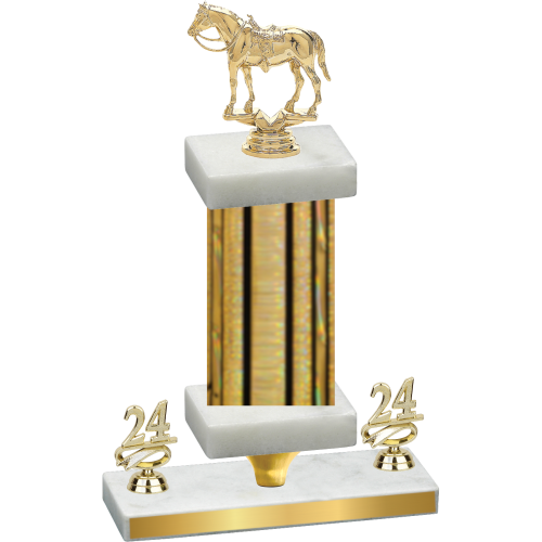Premium Single Gold Glacier Year Horses Trophy