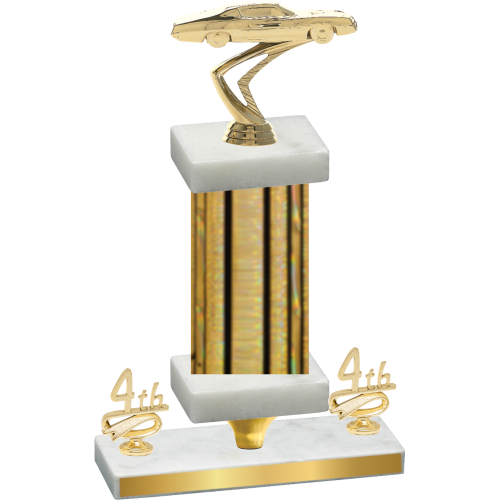 Premium Single Gold Glacier Fourth Place Cars Trophy
