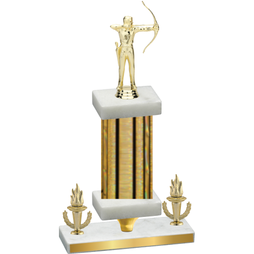 Premium Single Gold Glacier Victory Archery Trophy