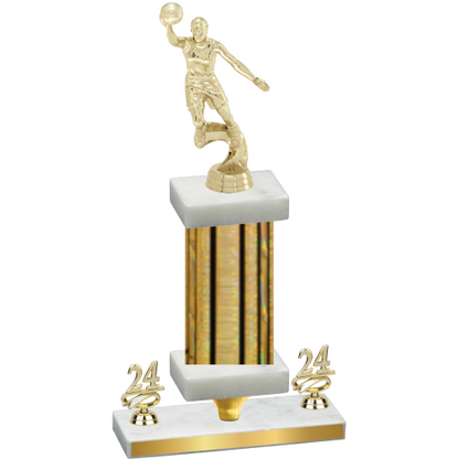 Premium Single Gold Glacier Year Basketball Trophy