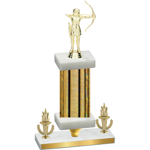 Premium Single Gold Glacier Victory Archery Trophy