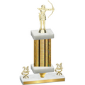 Premium Single Gold Glacier Year Archery Trophy