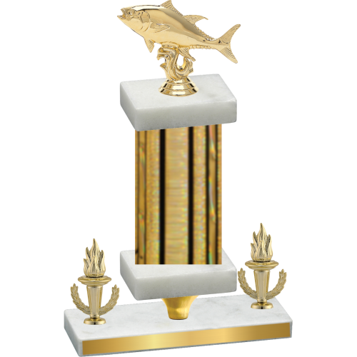 Premium Single Gold Glacier Victory Fishing Trophy