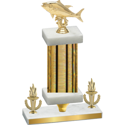 Premium Single Gold Glacier Victory Fishing Trophy