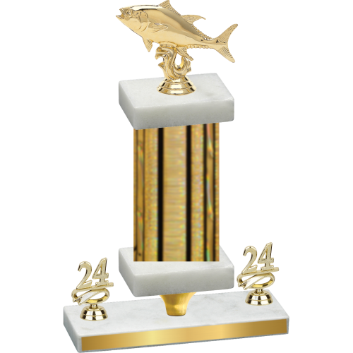 Premium Single Gold Glacier Year Fishing Trophy