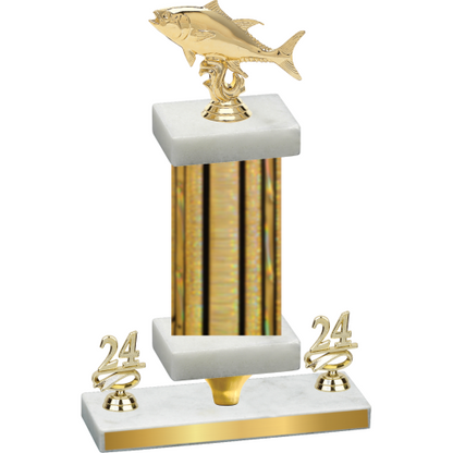 Premium Single Gold Glacier Year Fishing Trophy