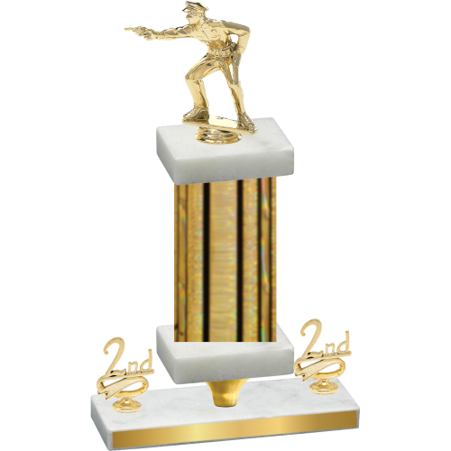 Premium Single Gold Glacier Second Place Shooter Trophy