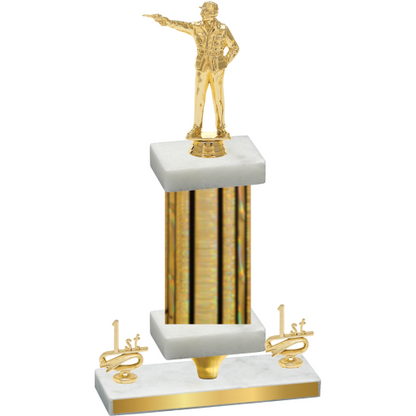 Premium Single Gold Glacier First Place Shooter Trophy