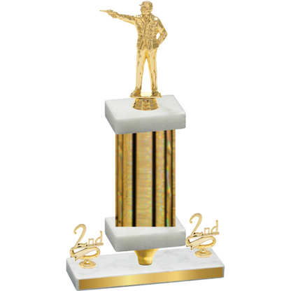 Premium Single Gold Glacier Second Place Shooter Trophy