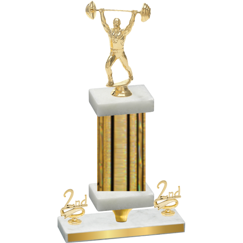 Premium Single Gold Glacier Second Place Weights Trophy