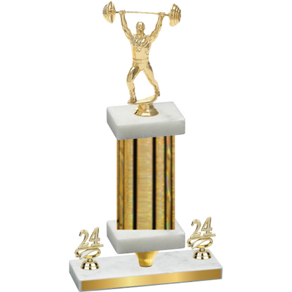 Premium Single Gold Glacier Year Weights Trophy