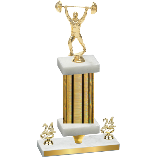 Premium Single Gold Glacier Year Weights Trophy