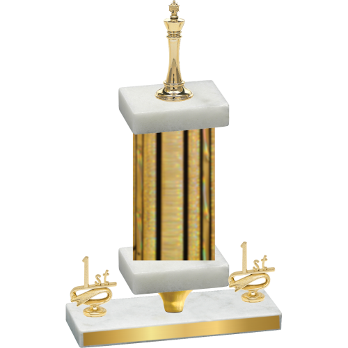 Premium Single Gold Glacier First Place Chess Trophy