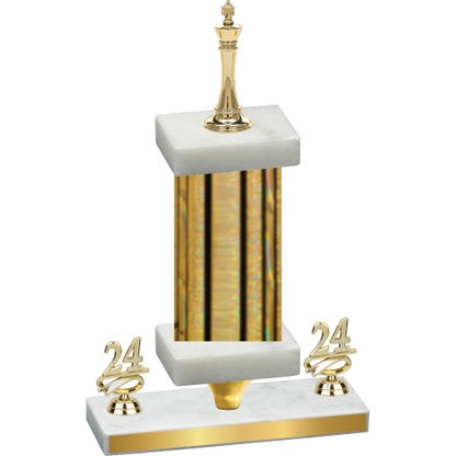 Premium Single Gold Glacier Year Chess Trophy