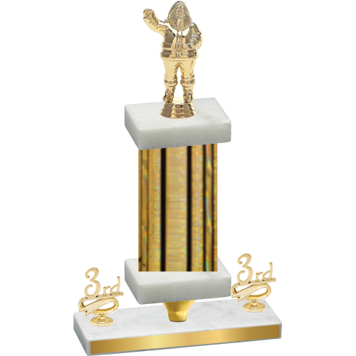 Premium Single Gold Glacier Third Place Holiday Trophy