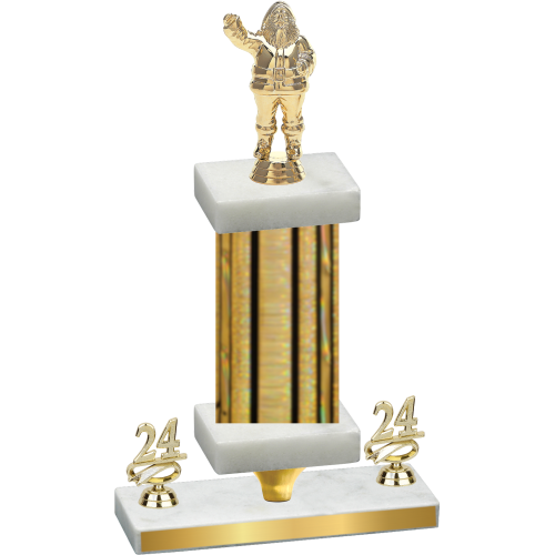 Premium Single Gold Glacier Year Holiday Trophy