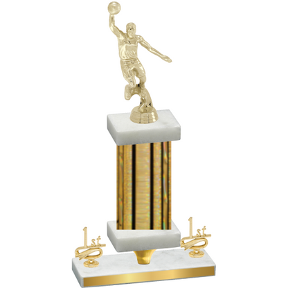 Premium Single Gold Glacier First Place Basketball Trophy