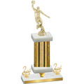 Premium Single Gold Glacier Second Place Basketball Trophy