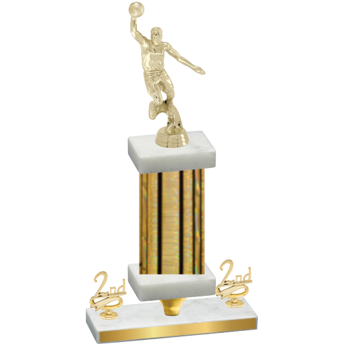 Premium Single Gold Glacier Second Place Basketball Trophy