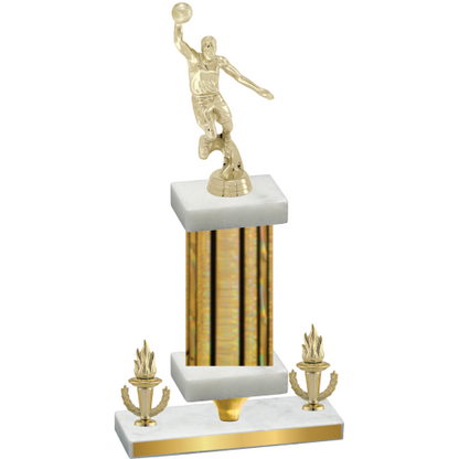 Premium Single Gold Glacier Victory Basketball Trophy