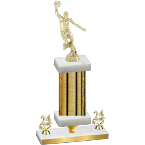 Premium Single Gold Glacier Year Basketball Trophy