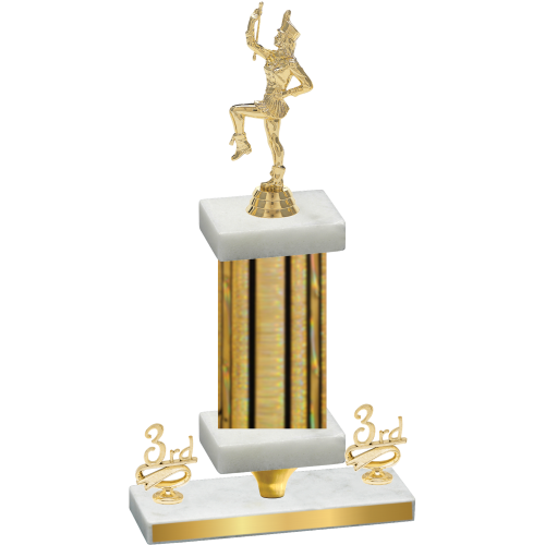 Premium Single Gold Glacier Third Place Majorette Trophy