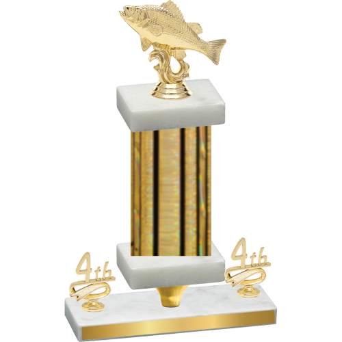 Premium Single Gold Glacier Fourth Place Fishing Trophy