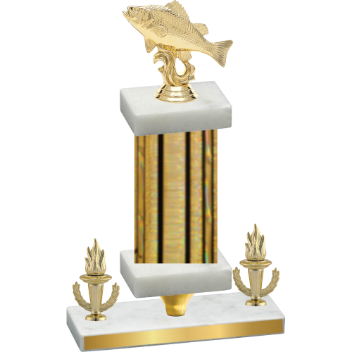 Premium Single Gold Glacier Victory Fishing Trophy