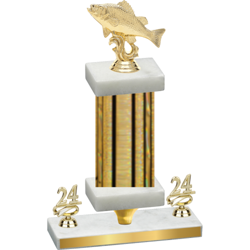 Premium Single Gold Glacier Year Fishing Trophy