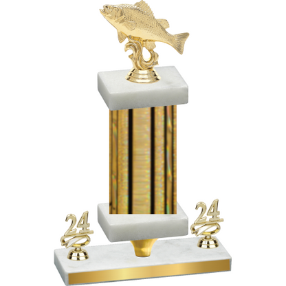 Premium Single Gold Glacier Year Fishing Trophy