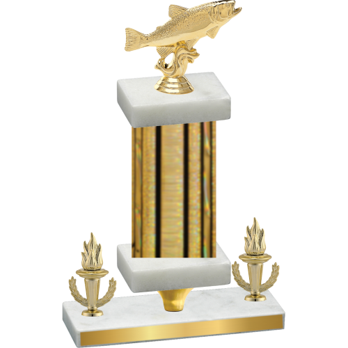 Premium Single Gold Glacier Victory Fishing Trophy